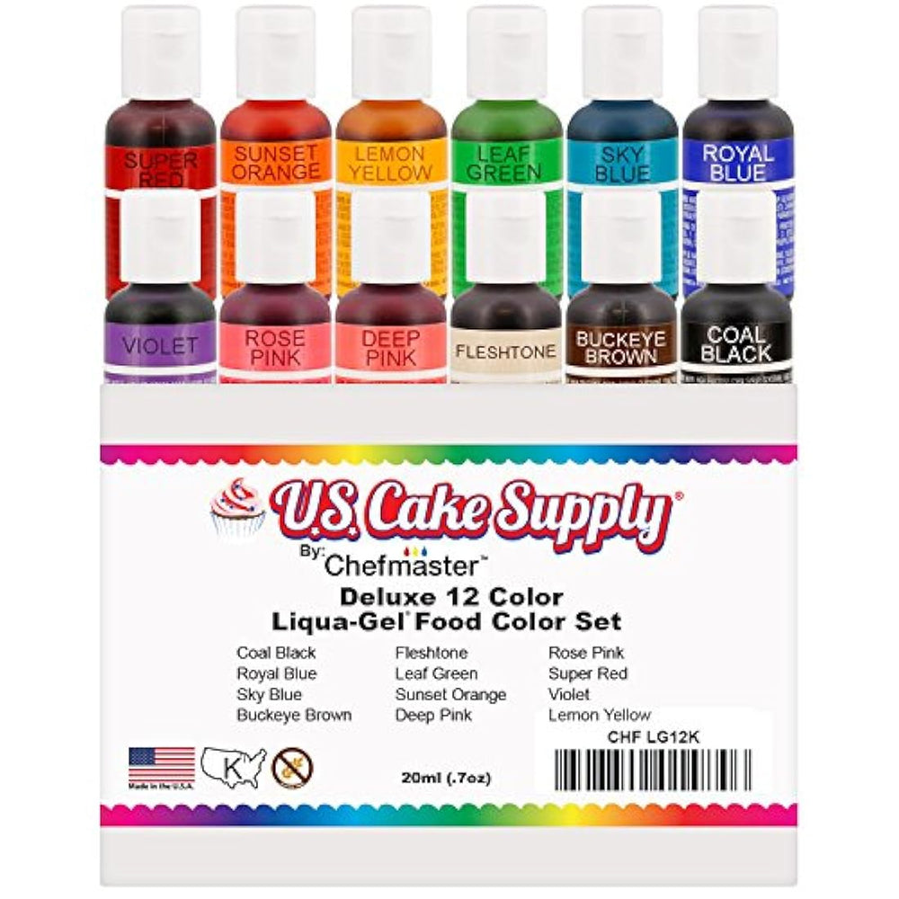 Set de colorantes para pasteles pasta en gel líquido