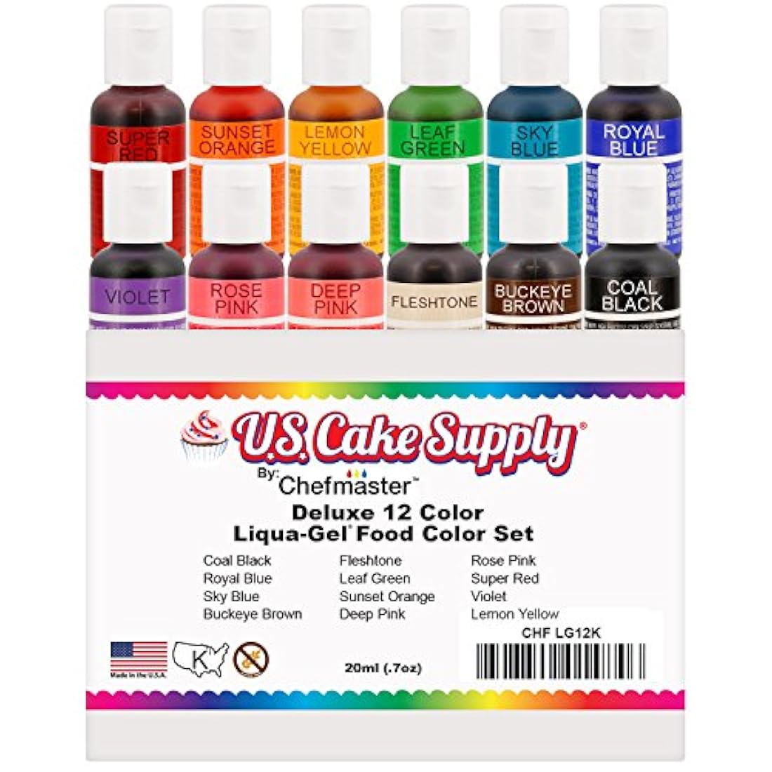 Set de colorantes para pasteles pasta en gel líquido