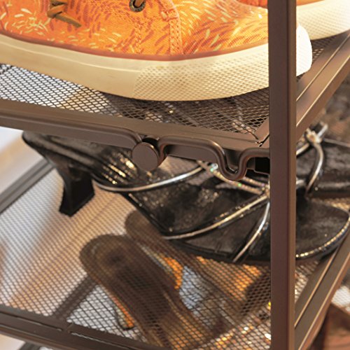 Estante de servicio apilable de 3 niveles para zapatos