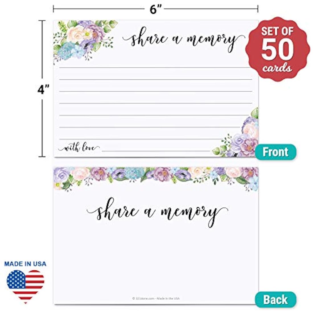 321Done Share a Memory Card (50 tarjetas) 4 x 6