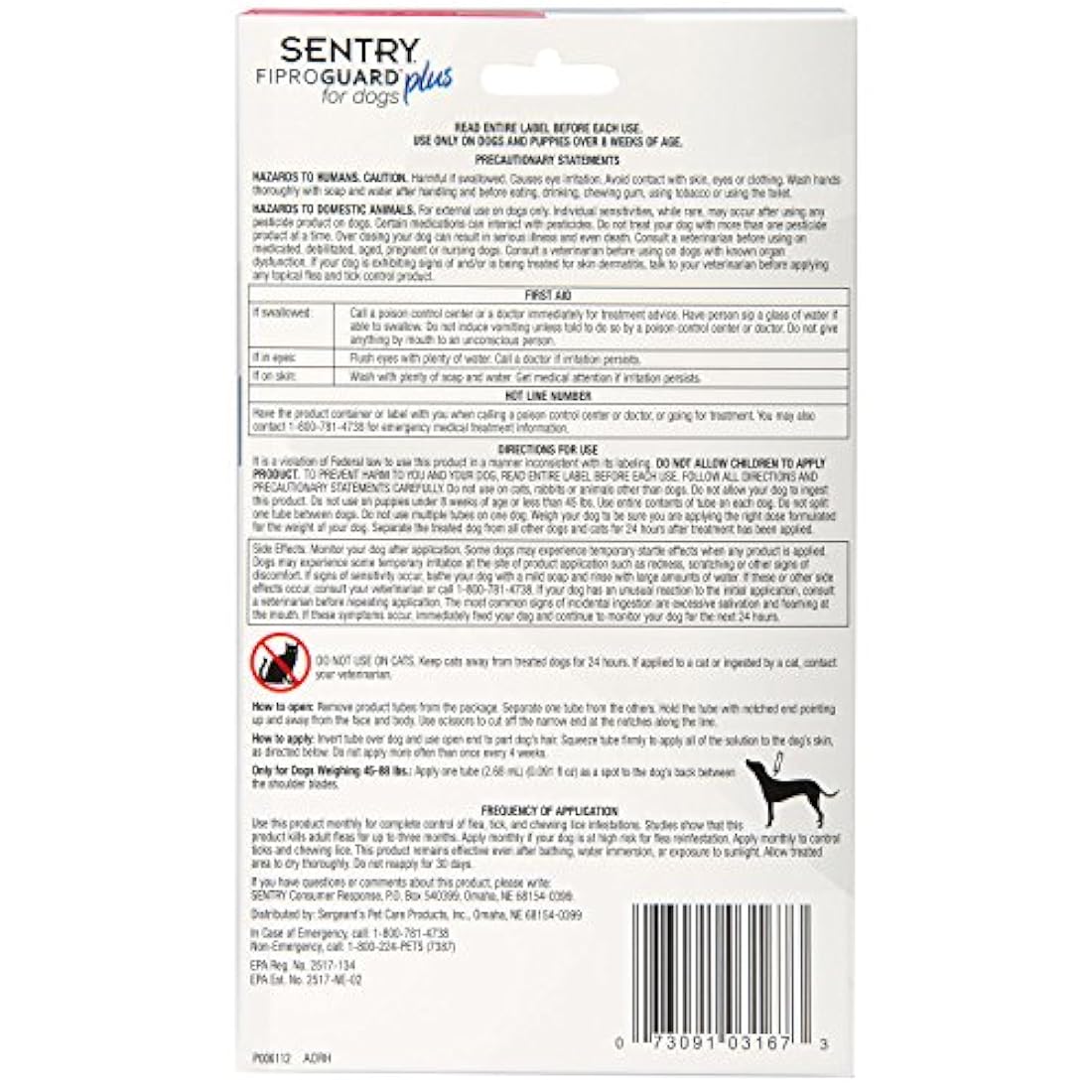 Fiproguard Plus para perros, prevención de pulgas