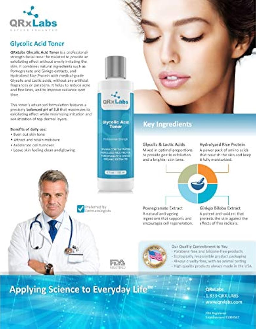 QRxLabs Solución exfoliante antienvejecimiento 10% de AHA