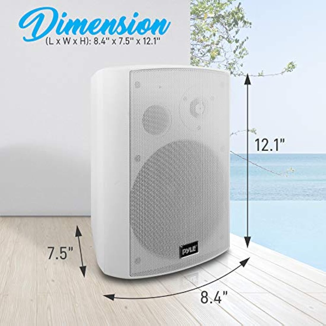 Cornetas Altavoz estéreo PYLE-HOME PDWR61BTWT