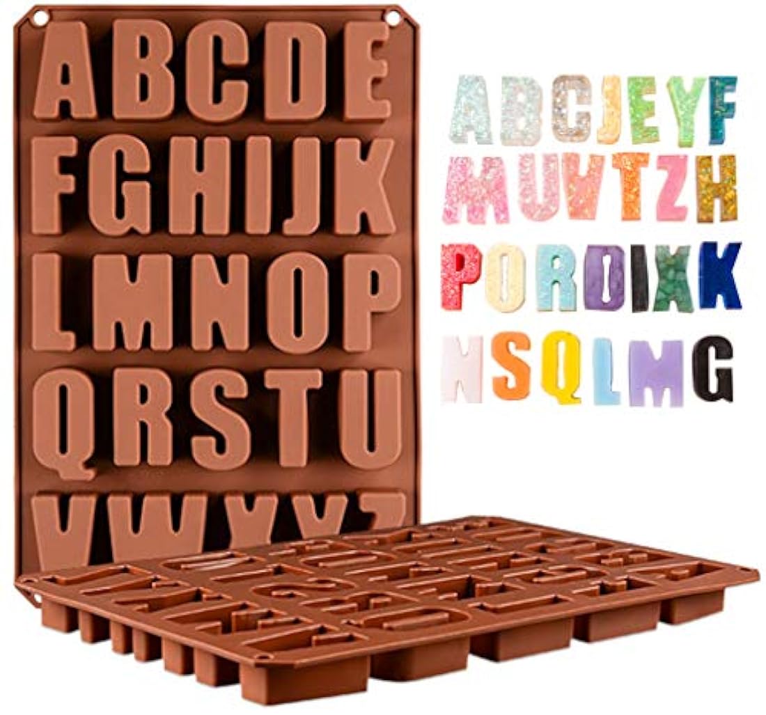 Wocuz Molde de silicona para pasteles 26 letras de la A-Z