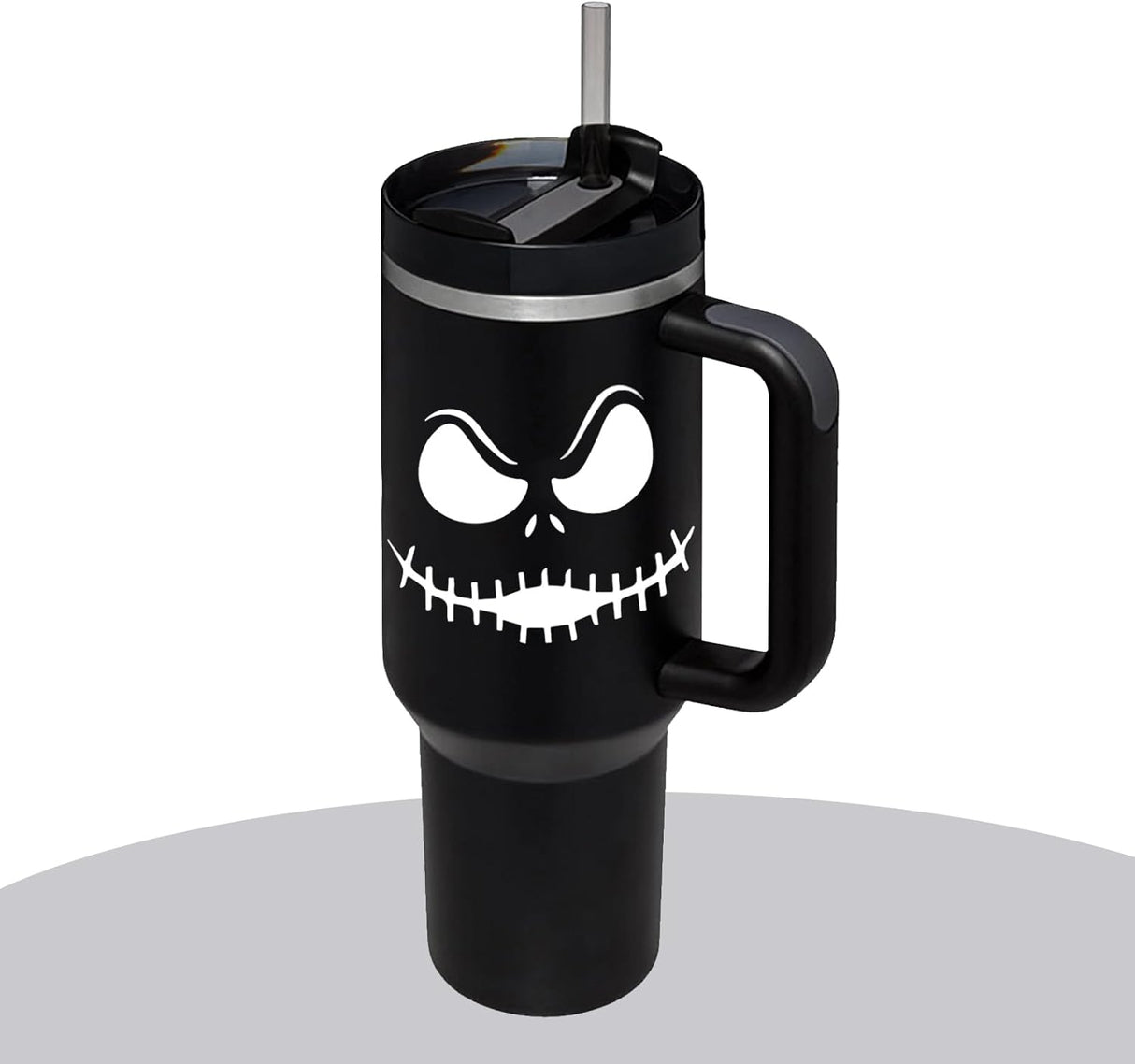 Taza de Acero Inoxidable Jack Skellington 40OZ con Asa y Popote