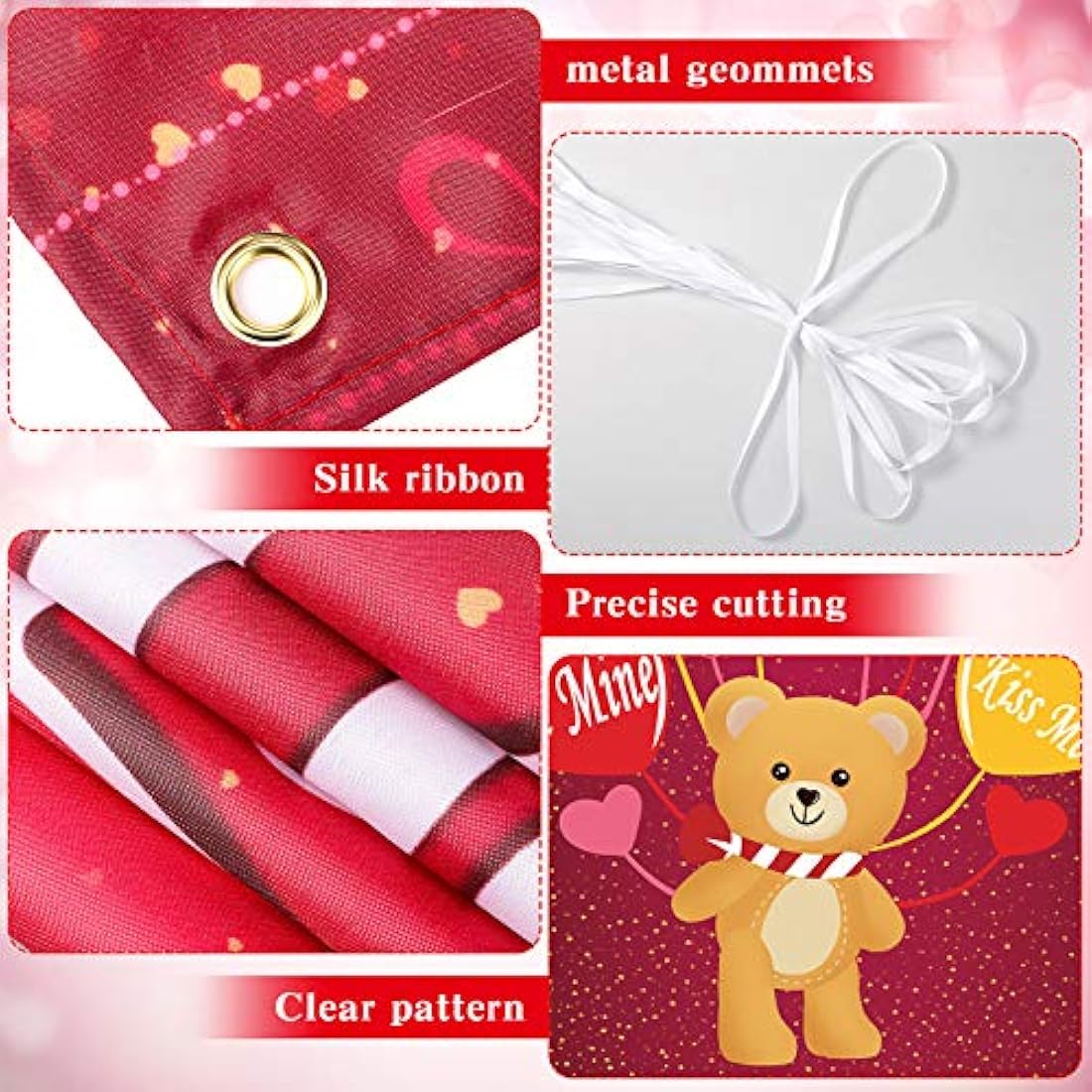 Feliz Día de San Valentín Cubierta de la puerta Bandera