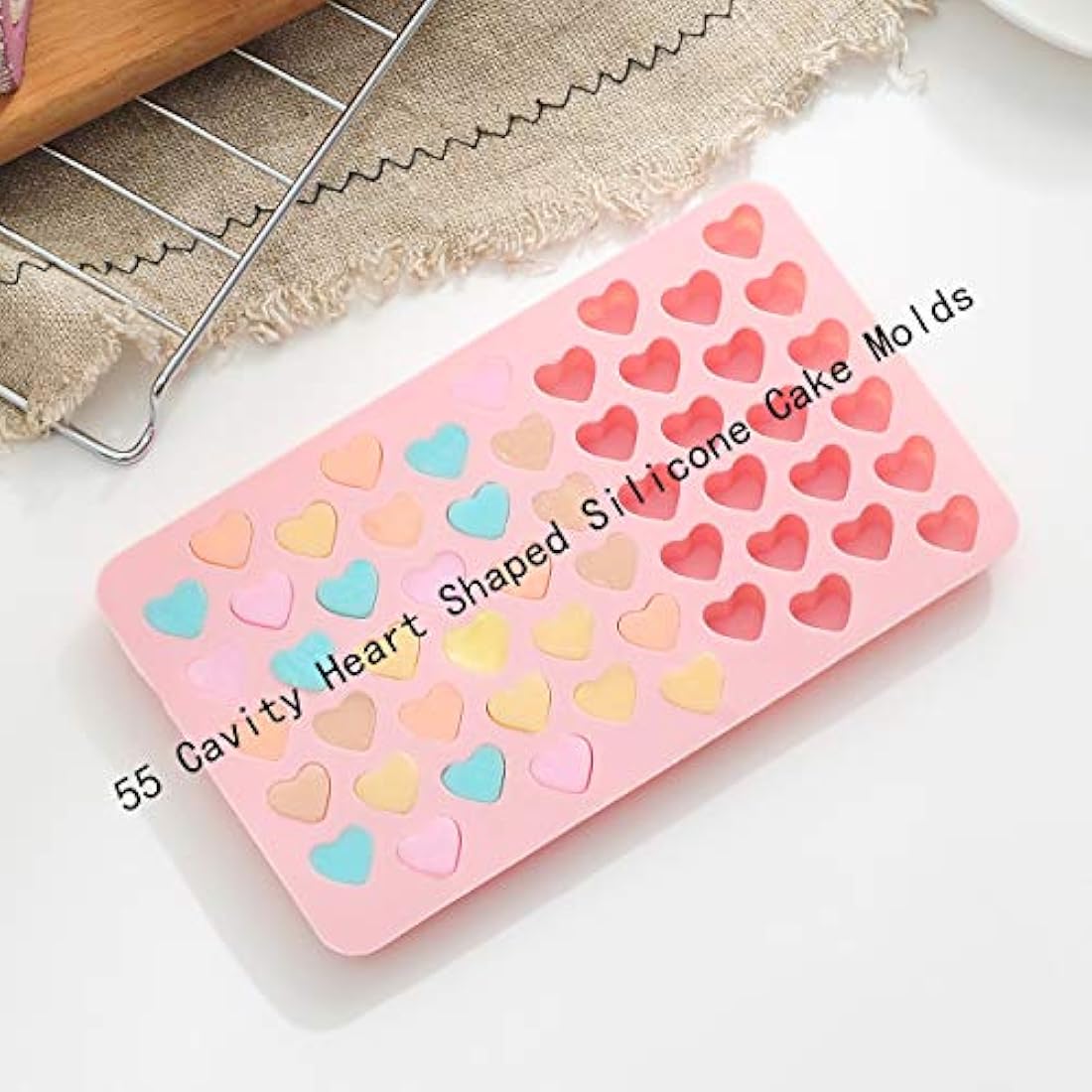 Verdental Mini moldes de silicona en forma de corazón Moldes