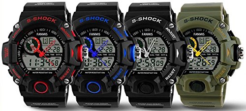 Relojes LED de pantalla analógica para hombre