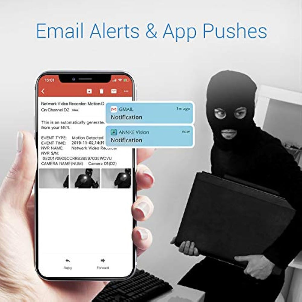 ANNKE 5MP PoE sistema de cámara de seguridad doméstica