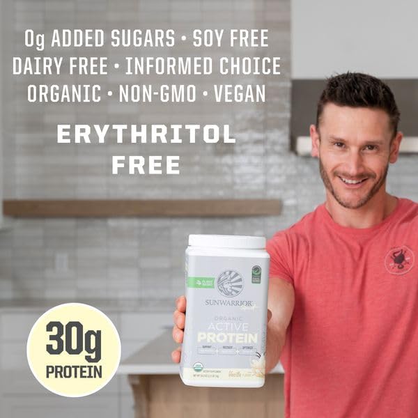 Proteína Vegana Sunwarrior Orgánica 20 Serv. Sabor Vainilla
