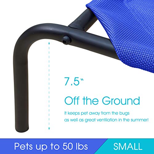 Cama elevada con marco de acero para mascotas estilo catre