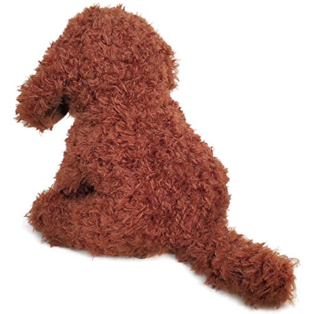 peluche de perro poodle mide 9 pulgadas, color marron
