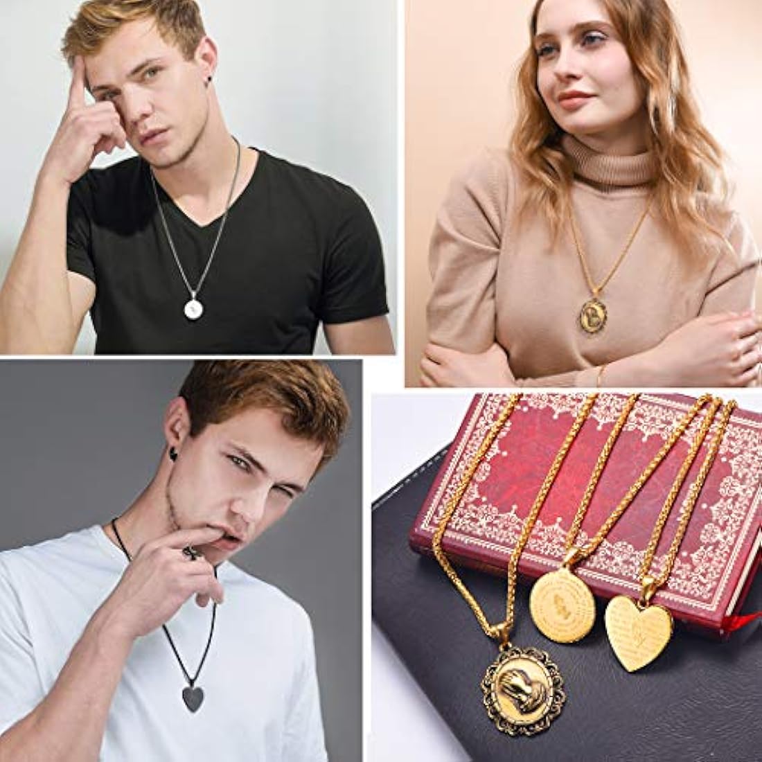 Collar con verso de la Biblia, para rezar