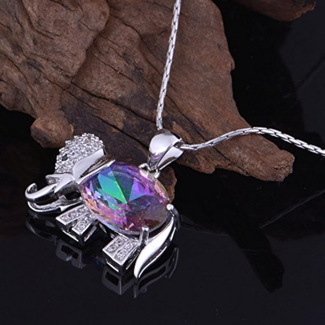 Uloveido N1154 Collar con colgante de elefante