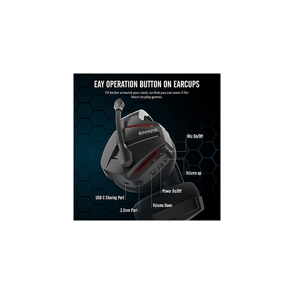 Audífonos inalámbricos para juegos con micrófono para PC