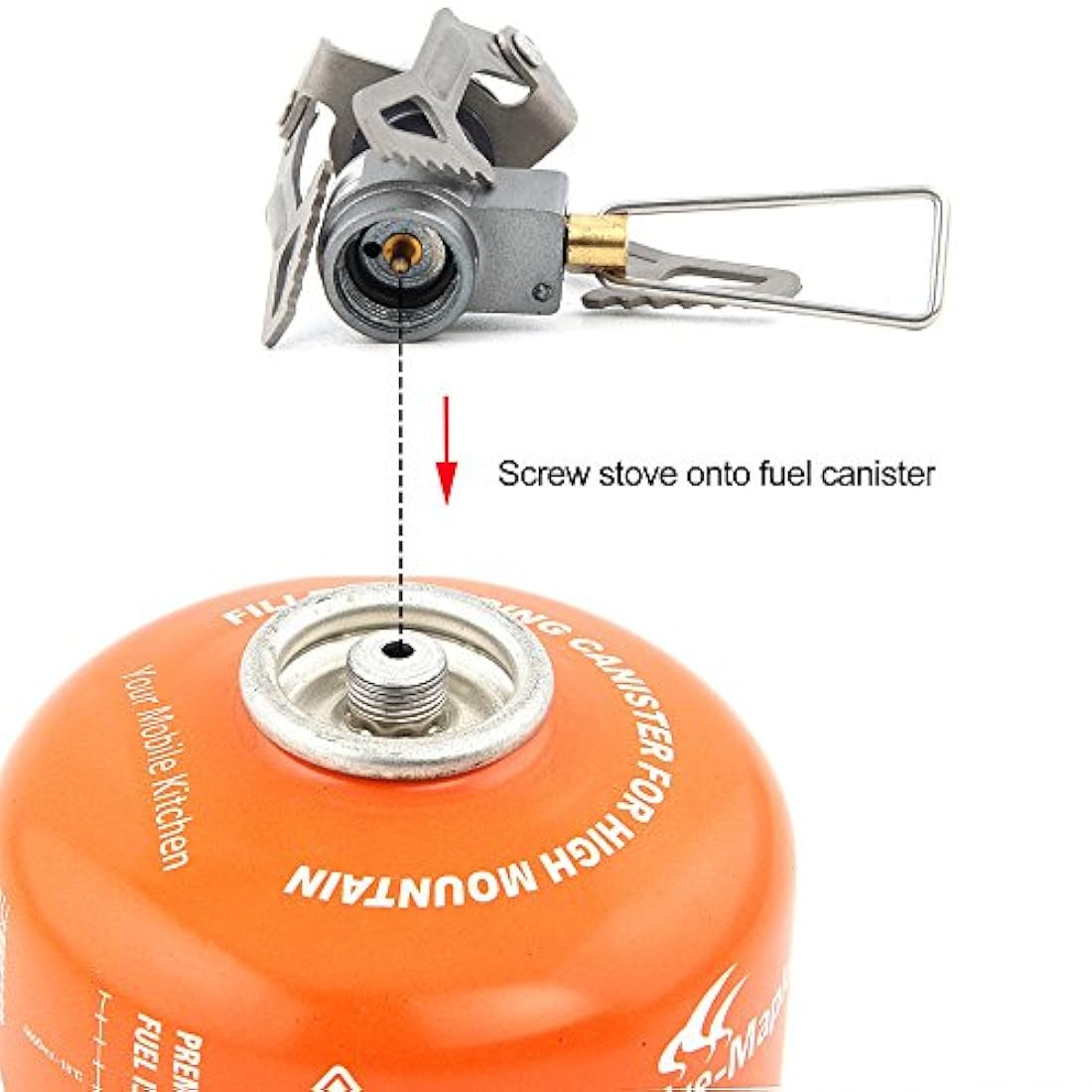 Estufa de camping ultraligera de titanio solo 0.88 oz