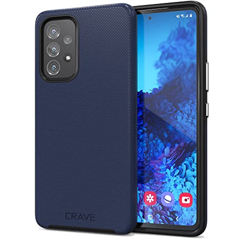 Crave Dual Guard - Funda para Samsung Galaxy A53, protección a prueba de golpes, doble capa para Samsung Galaxy A53 5G, color azul marino