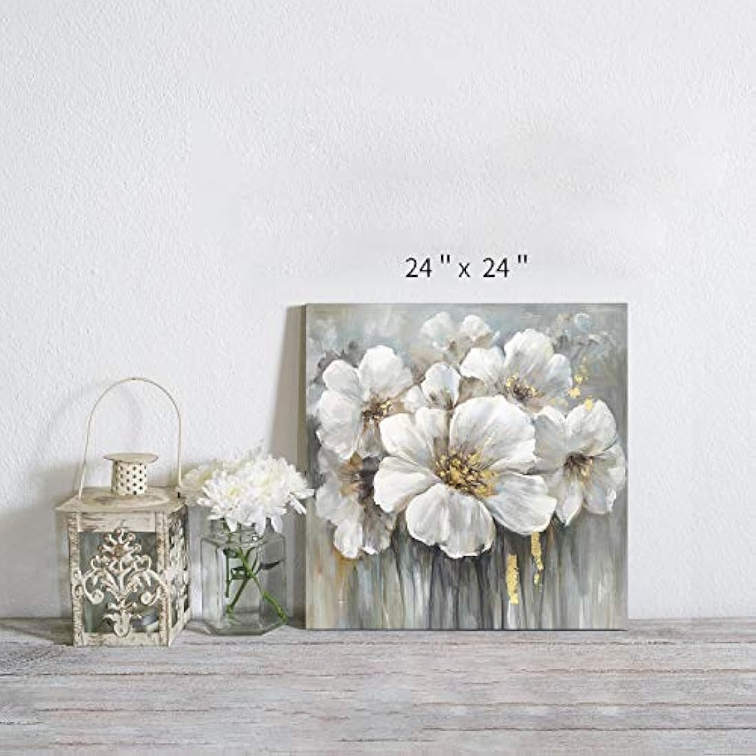 WTD - Lienzo decorativo para pared, diseño floral