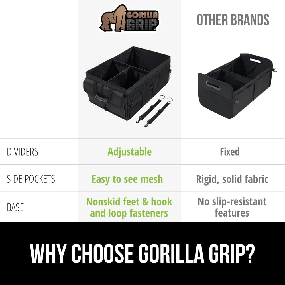 Organizador de maletero Gorilla Grip, resistente y plegable
