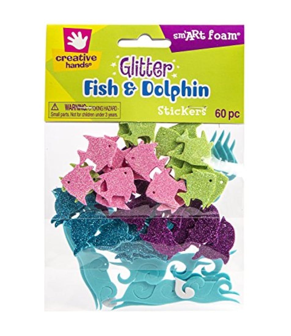 Pegatinas Creative Hands Glitter los peces y delfines Craft