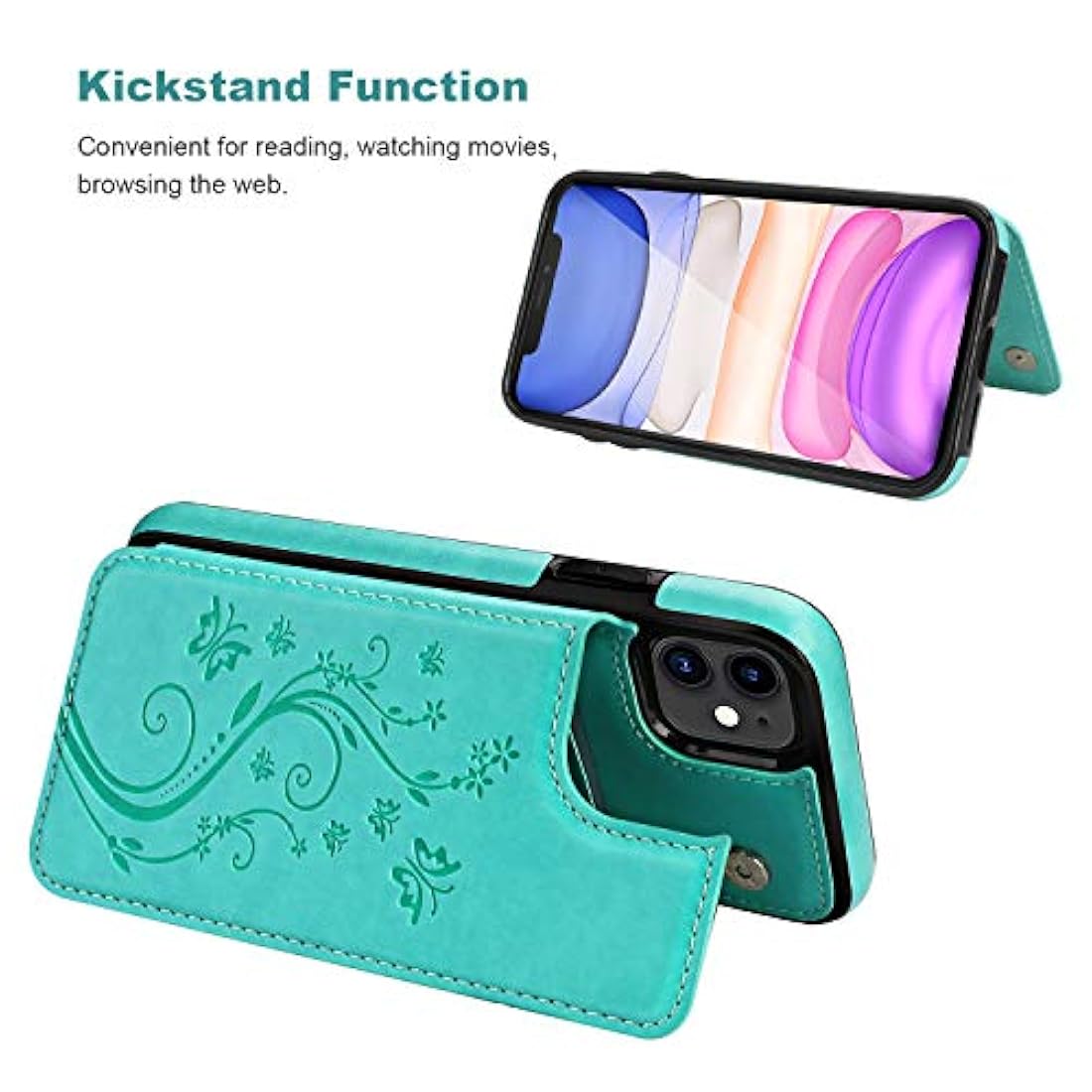 Funda tipo cartera para iPhone 11 Vaburs -