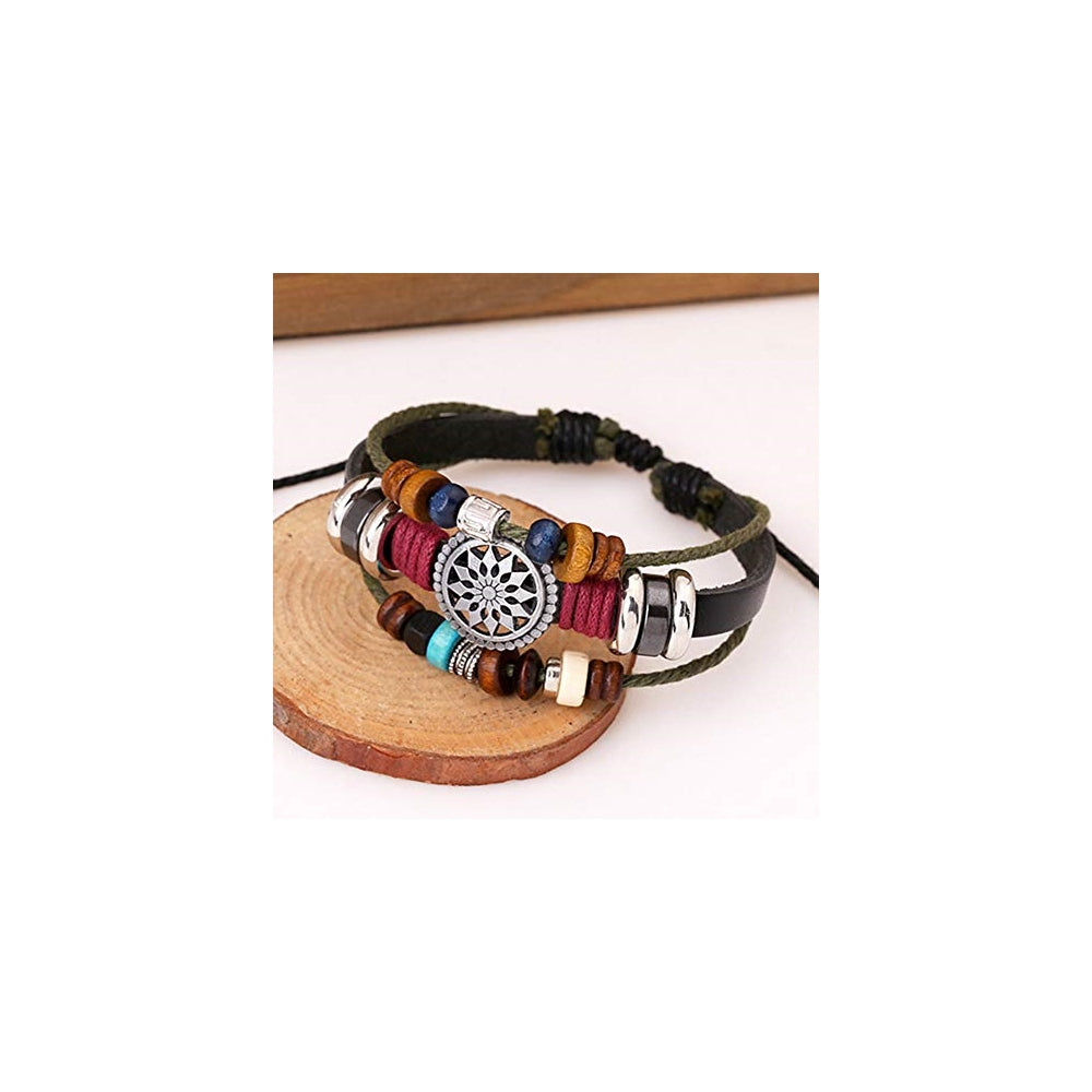 Pulseras bohemia de mujer de muchas capas de tela