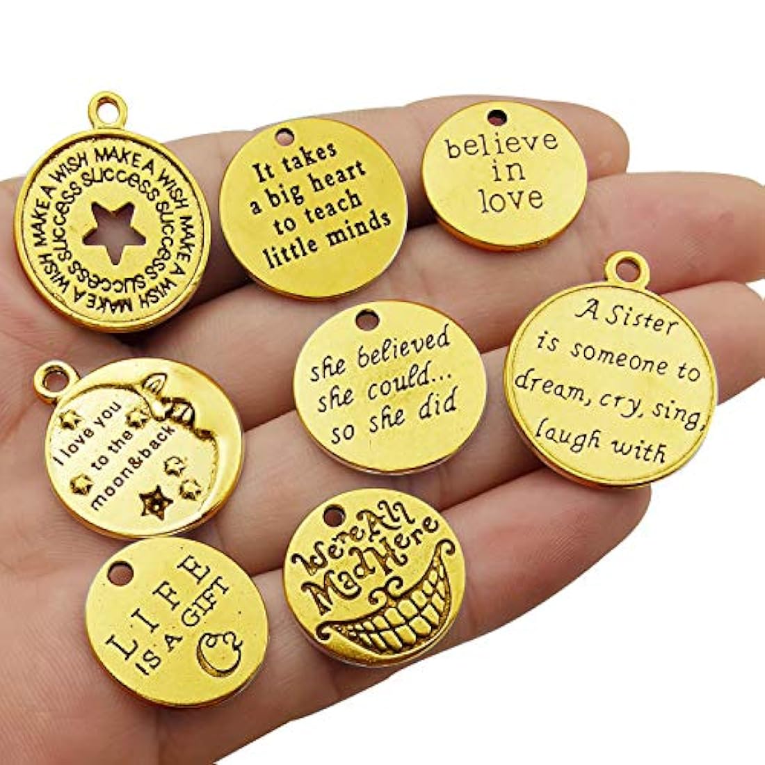 40 dijes de oro antiguo inspiración palabras