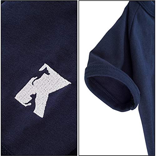 Koneseve Camisas para perros, camiseta en blanco, suave para perros pequeños, medianos y grandes, ropa de cachorro, ropa transpirable de algodón para gatos, camisa básica para gatitos, ropa adorable y acogedora, casual, paquete de 2 unidades, azul y rojo