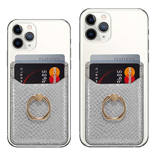 Tarjetero para la parte posterior del teléfono, bolsillos RFID, bolsa tipo cartera para teléfono celular, crédito para la mayoría de teléfonos inteligentes