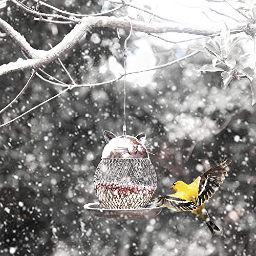 Comedero exterior para pájaros silvestres, Marrón Samhe