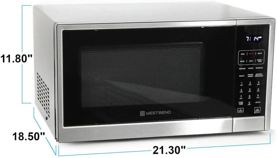 Horno de Microondas 3 en 1 West Bend WBAF130K3S con Aire Fryer