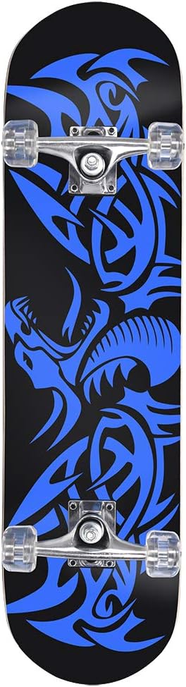 Skateboard Doble Kick 31" 8 Capas Maple para Niños y Principiantes