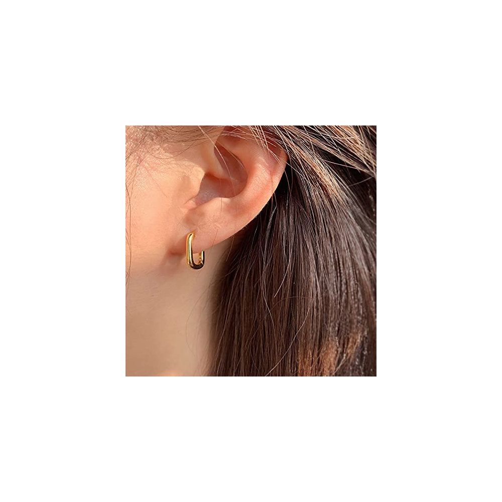 Aretes de aro pequeños de plata para mujer