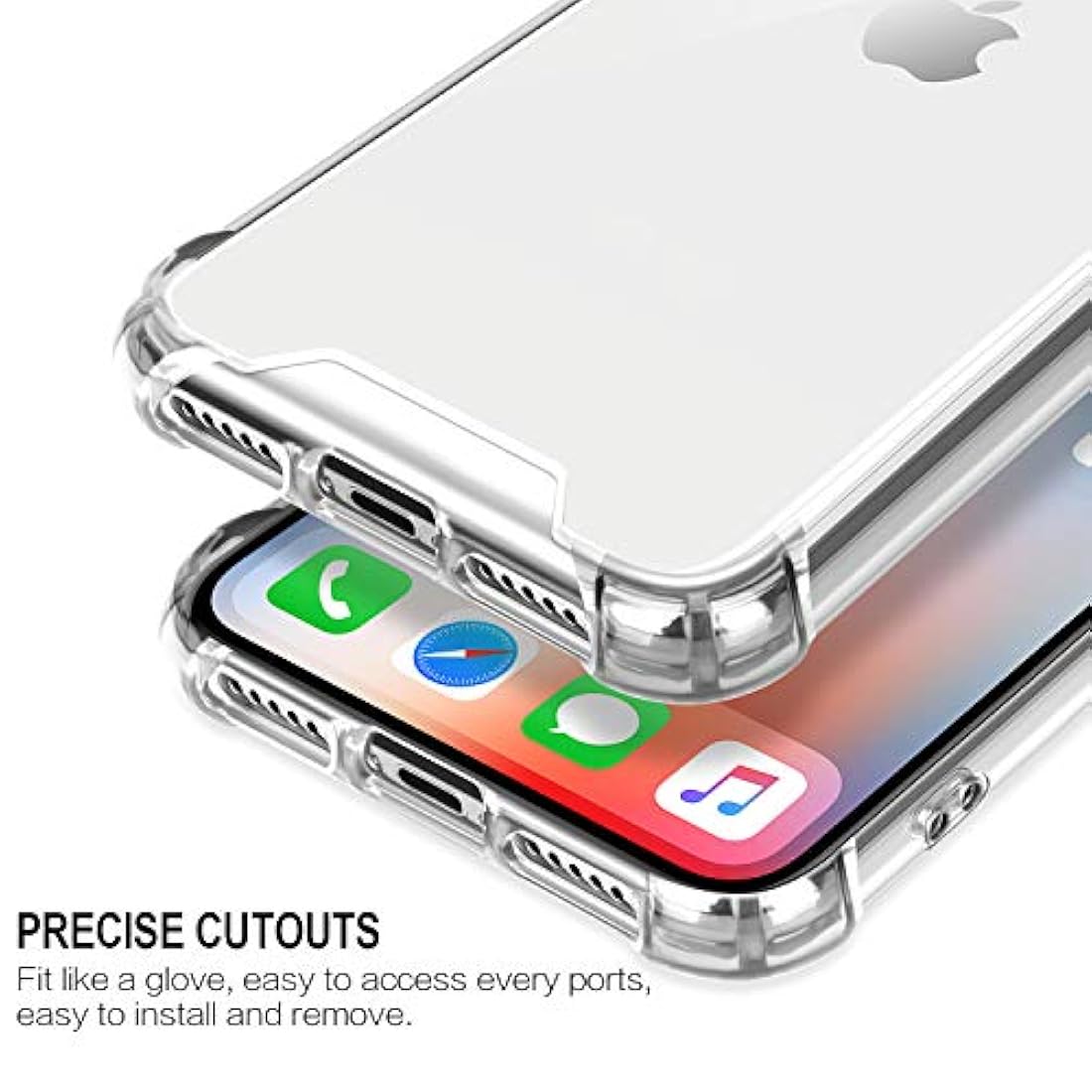 Carcasa para iPhone 11, transparente, antiarañazos Salawat