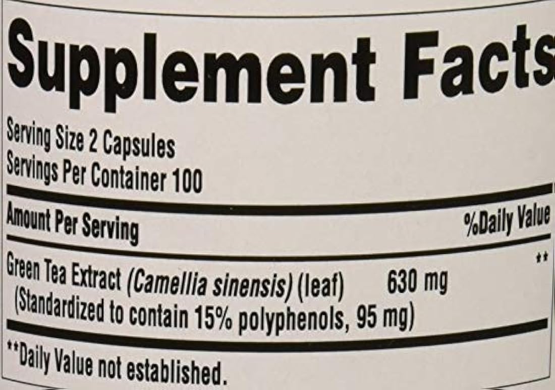 Orgullo puritano té verde extracto Estandarizado 315 MG-200