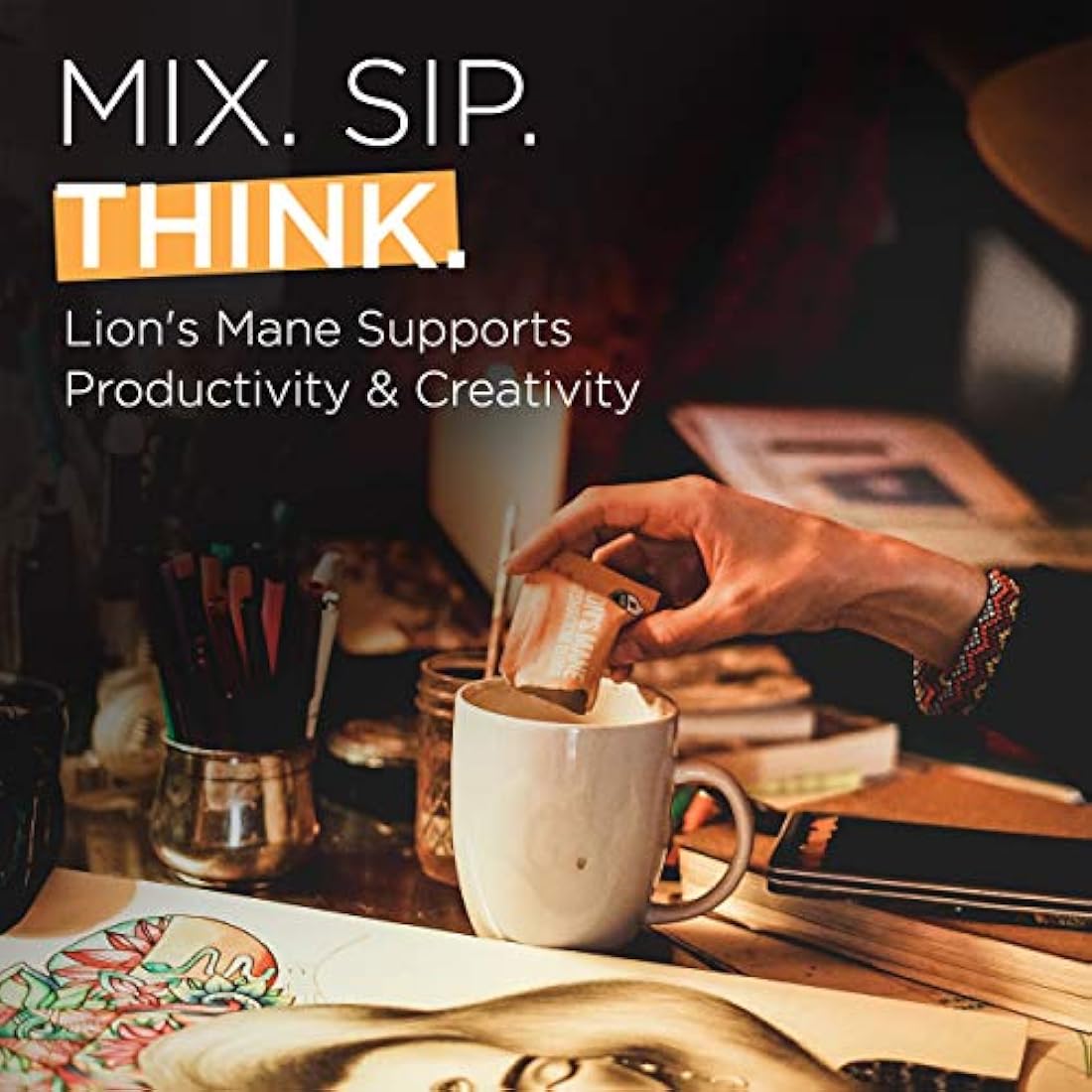 polvo de hongos Orgánicos Melena de León 20 sachet