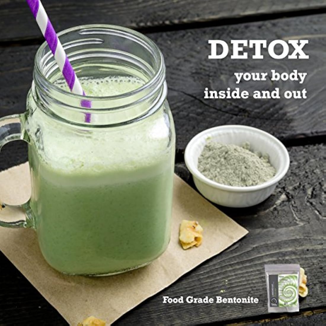 Polvo natural puro de arcilla de bentonita