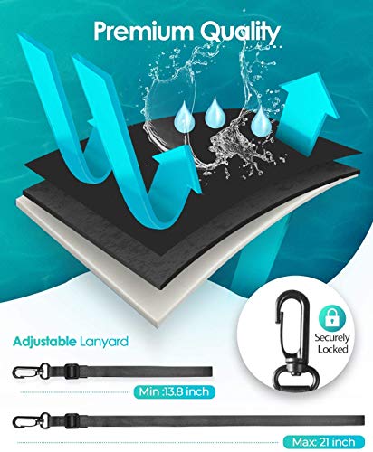 Hiearcool - Funda impermeable IPX8, universal y compatible con celular iPhone 12, Pro 11, Pro Max, XS, Max, XR, X, 8, 7, Samsung Galaxy S10, S9, Google Pixel 2 y HTC hasta 7 pulgadas, 2 unidades