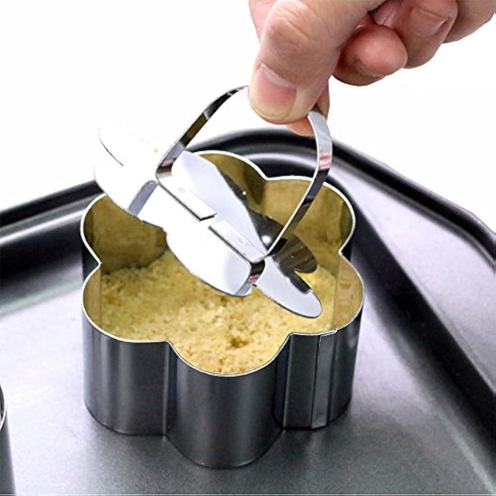 HULISEN Set de 5 anillos para tortas, acero inoxidable