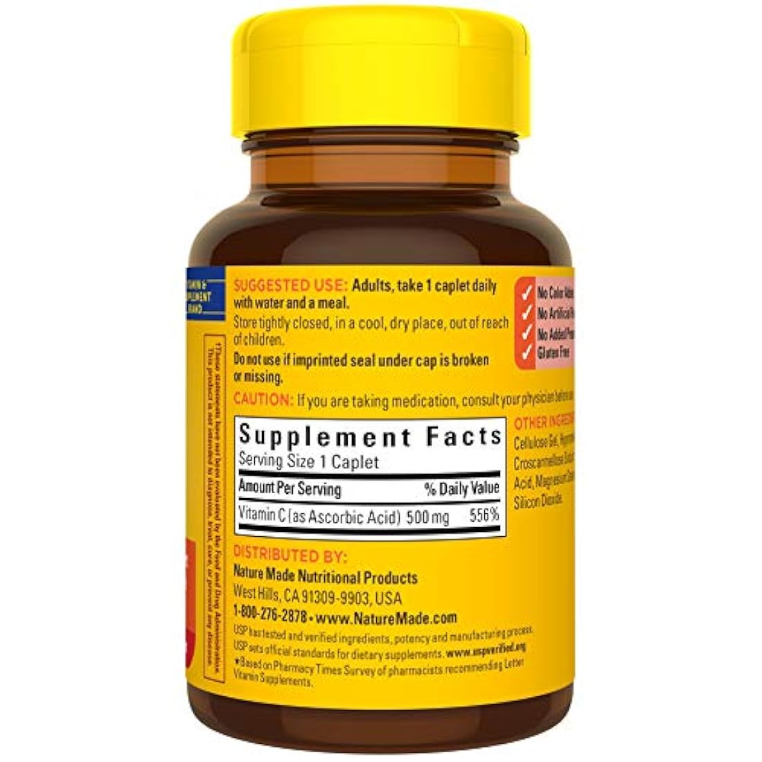 Vitamina C 500 mg Cápsulas 100 Ct