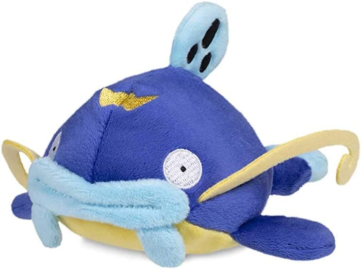 Pokémon Center: Peluche Whiscash Poké de Cuties Sentado, 6 pulgadas