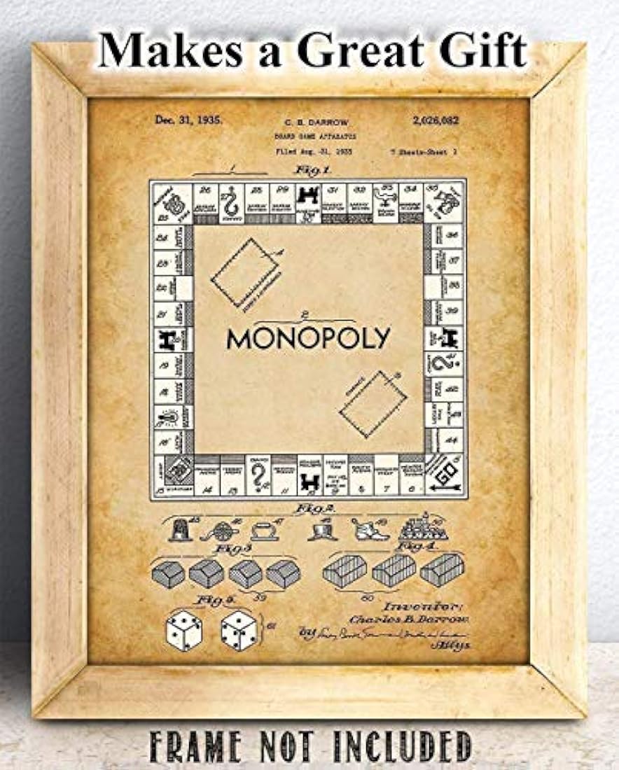 cartel de Juego de mesa Monopoly sin marco 11x14