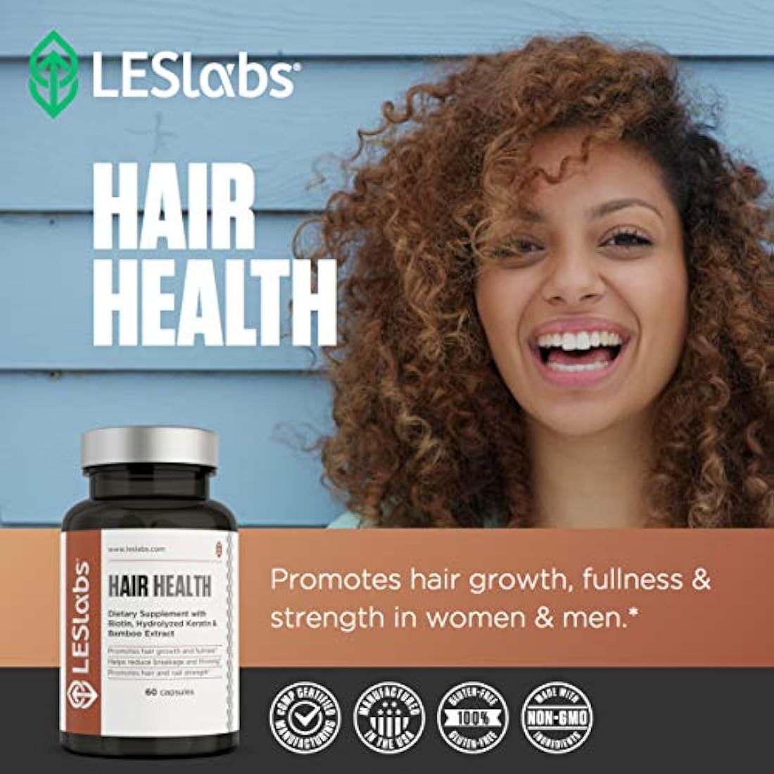 Suplemento natural para crecimiento de cabello LES Labs