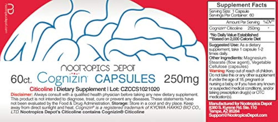 cognizin citicoline cápsulas | citicoline sodio, 1