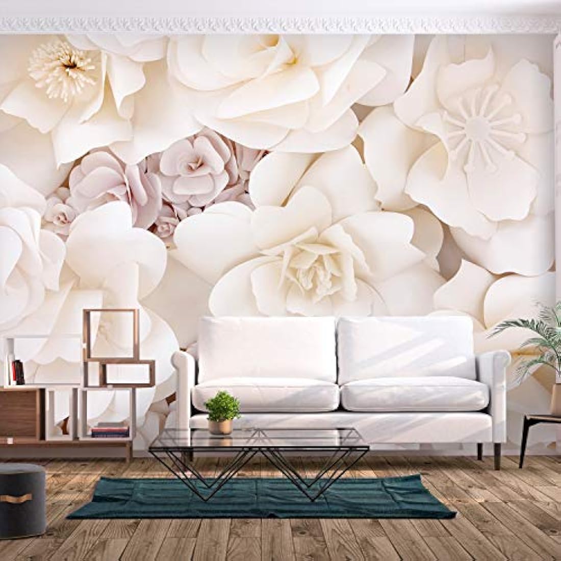 papel pintado tipo mural 3D para pared (350x256cm/138x101)