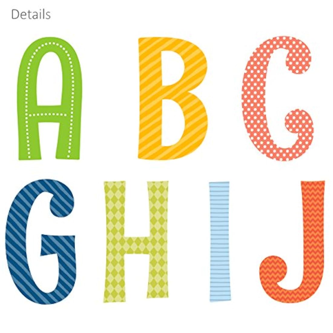 DECOWALL DA-1701A - Pegatinas de pared extraíbles, alfabeto