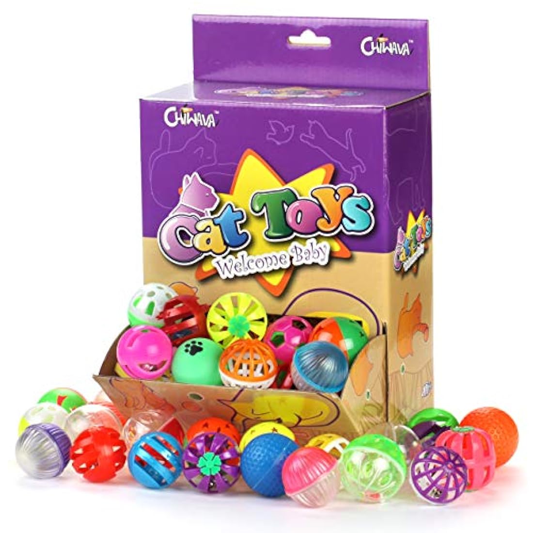 plástico Bell gato bola juguete de gato gatito Chase