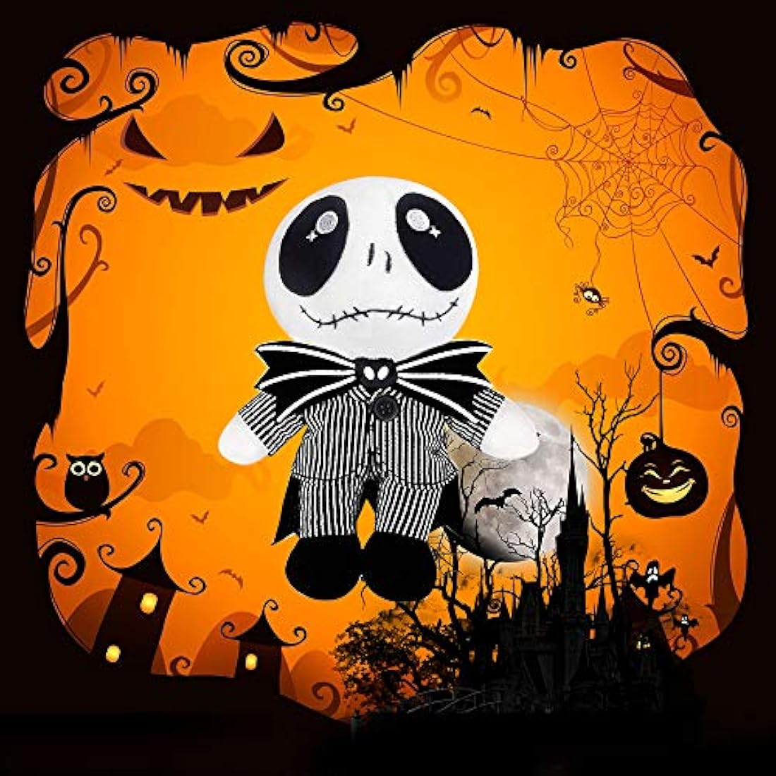 Muñeca de peluche con diseño de calabaza King