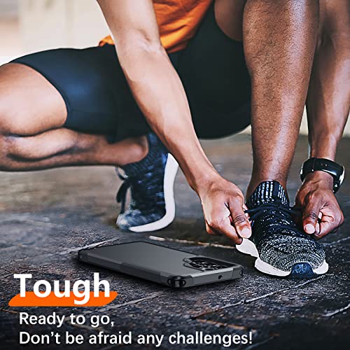 Temdan Funda para Samsung Galaxy S22 Ultra, resistente a los golpes, protección contra caídas de grado militar de 12 pies, protección mejorada para airbag, parte trasera dura con parachoques suave, resistente y resistente protección de cuerpo completo