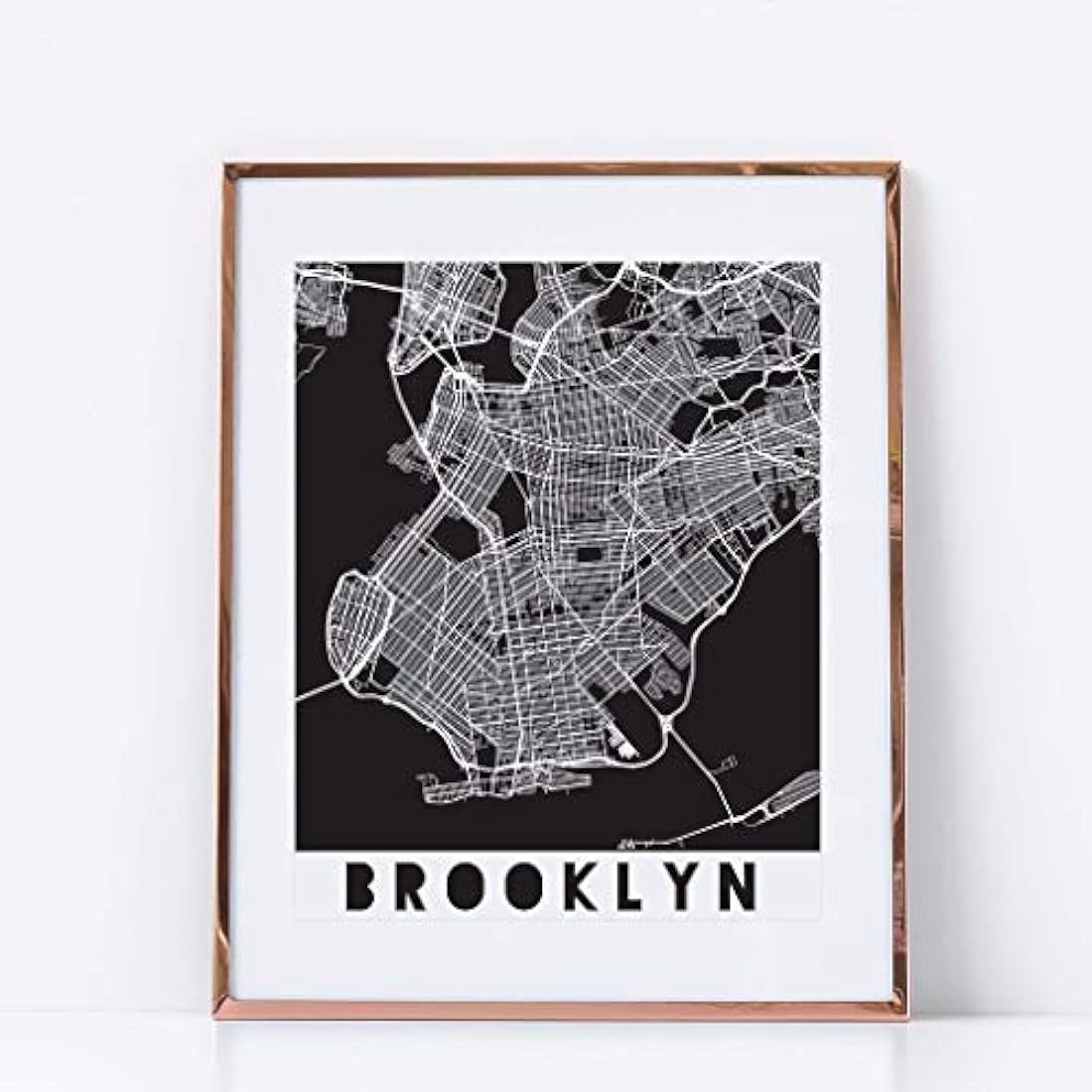 Arte de pared de la ciudad de Nueva York Blanco y negro